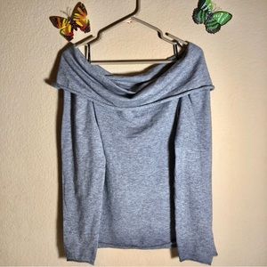 Forever 21 Plus Off the shoulder sweater, 3X, NWT, heather gray, pet/smoke free